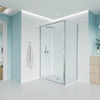 Душевой угол раздвижной E1-SP-CH-11080-01-C9 1100х800x1950 Цвет профиля Хром Стекло  Прозрачное Veconi