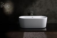 Акриловая ванна ART&MAX AM-525-1700-745 отдельностоящая со сливом-переливом (донный клапан клик-клак, сифон, гидрозатвор в комплекте) ART&MAX