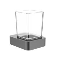 Стакан для зубных щеток с держателем WONZON & WOGHAND LOTTE, Темный графит (WW-8321-BGM)