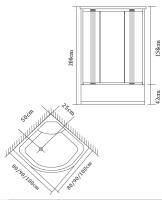 Душевой уголок полукруглый ESD-8030. Размер:100x100x200 Esbano