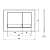 Кнопка смыва Veconi Square VFS-WH 150х220х13 VFS001WH VECONI